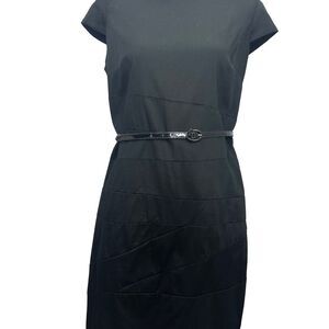 AGB Black Dress with Belt Size 12
